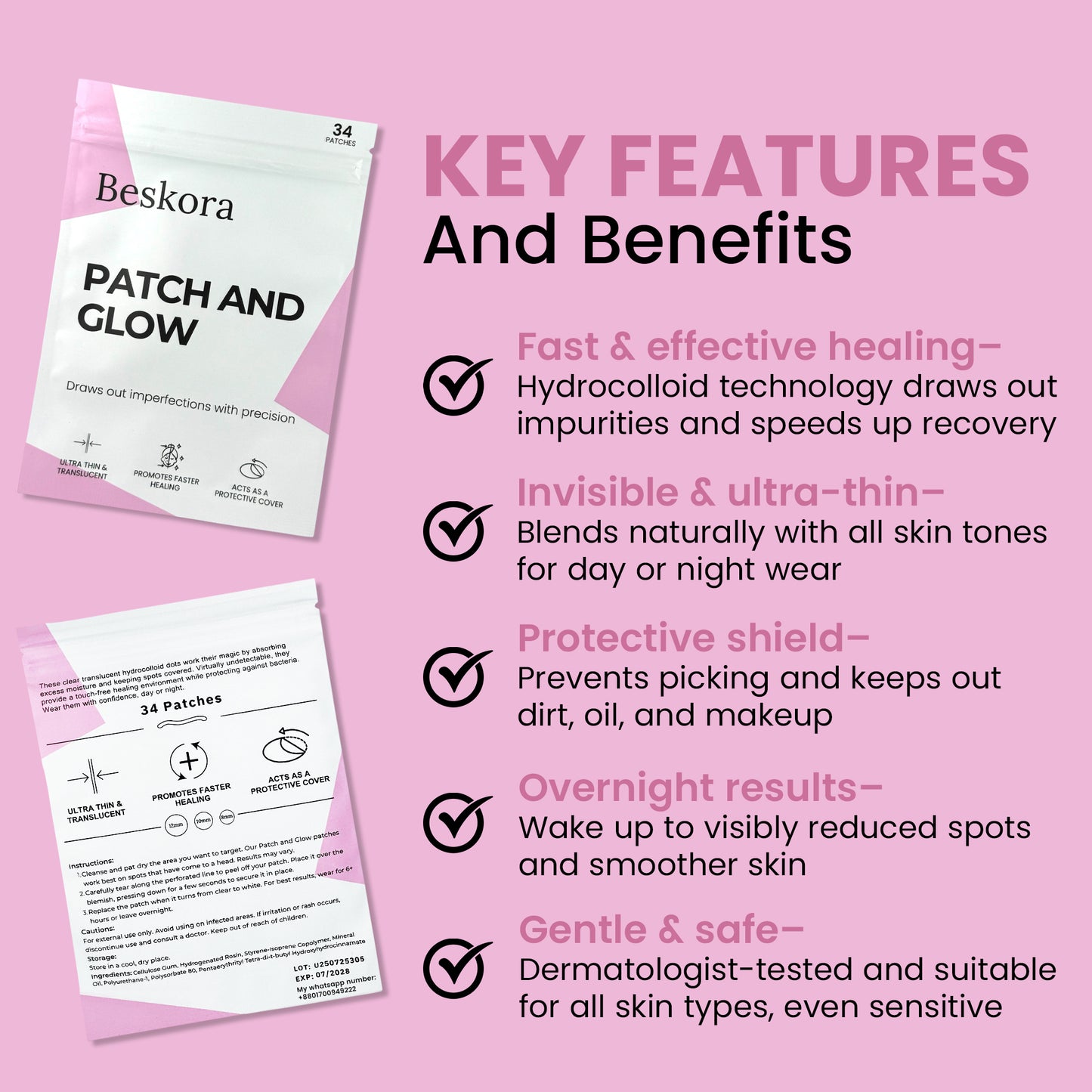 Patch & Glow Invisible Acne Patch